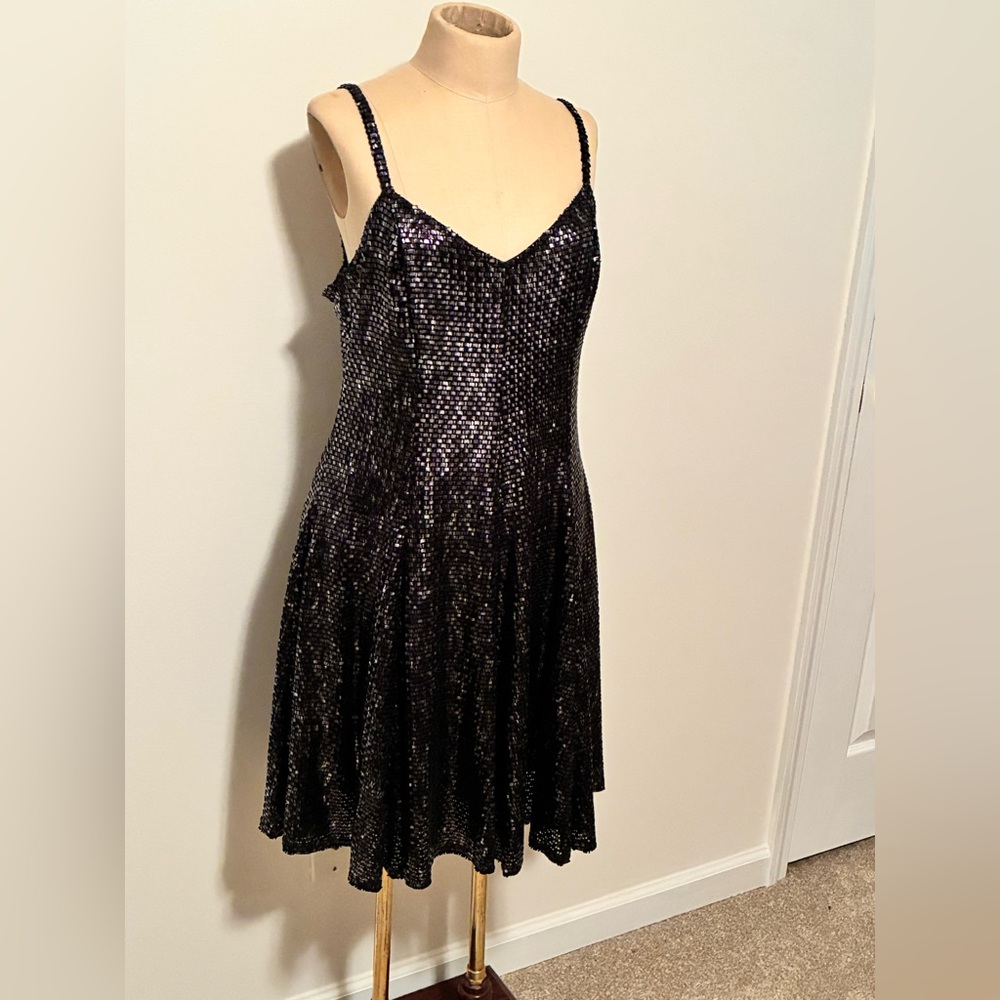 Black Sleeveless Spaghetti Strap Mini Dress
